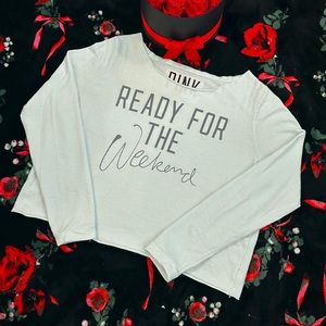 VS PINK Light Weight Sweatshirt!! Mint Green Silver Writing Size Large!!